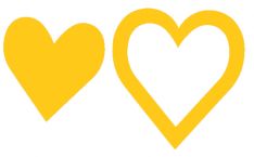 (e418)Yellow Heart(e418)